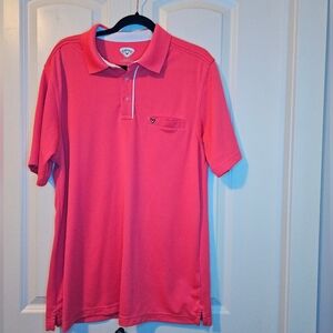 CALLAWAY Polo Shirt MENS Spiced Coral Golf Short Sleeve SZ XL
